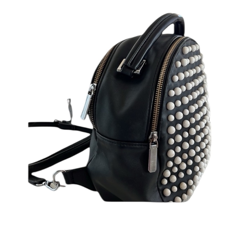 Black Polka Dot Backpack with Rounded Shape - Picture 2 of 2